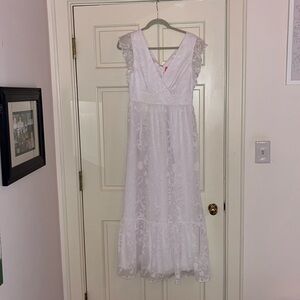 Lilly Pulitzer White Floral Maxi Dress